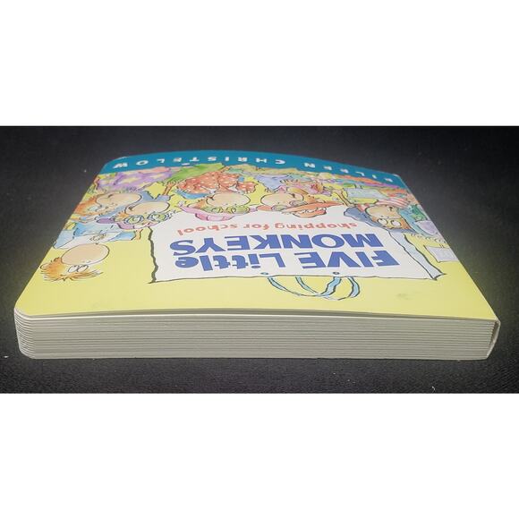 Five Little Monkeys Go Shopping for School Eileen Christelow Board Book - Picture 7 of 9